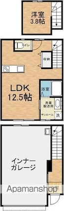 シンフォニック・ガレージ[1LDK/40.2m2]の間取図