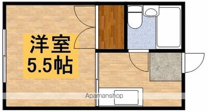 東京都三鷹市井口２丁目[1K/16.35m2]の間取図