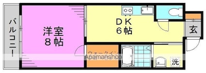 コントラーダ・ウノ[1DK/37.38m2]の間取図