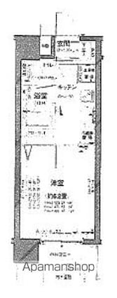 東京都目黒区青葉台３丁目[1K/21.17m2]の間取図