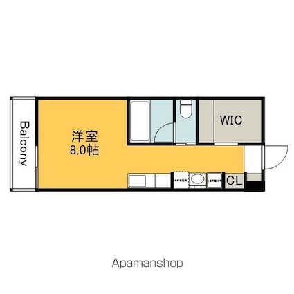 広島県広島市安佐南区伴東７丁目[1R/21.28m2]の間取図