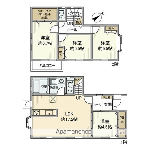 【浜野町戸建の間取り】