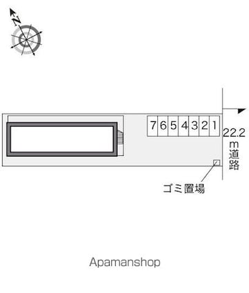 北海道函館市海岸町[1K/23.18m2]の配置図