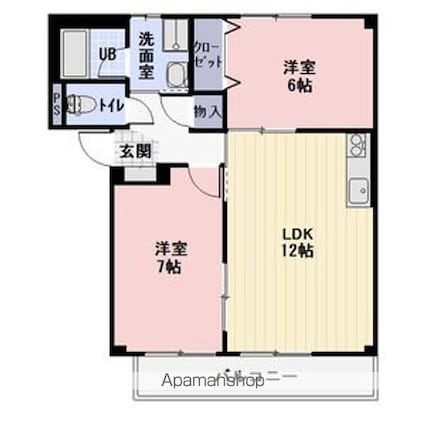 グランディール土屋[3DK/56.12m2]の間取図