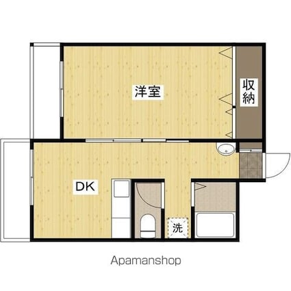 日焼ビル[1DK/37.2m2]の間取図