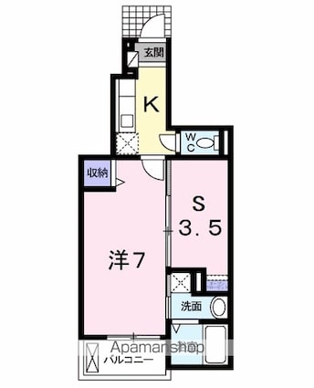 ドエル８８[1K/31.65m2]の間取図