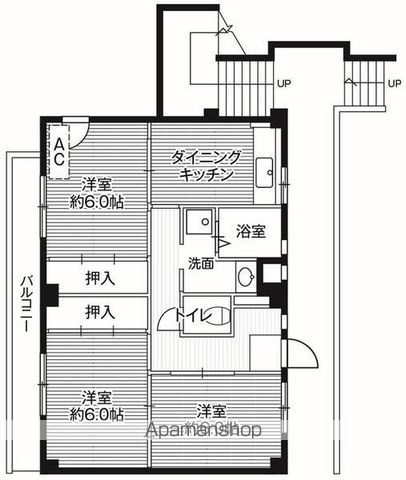 【ビレッジハウス古和釜５号棟の間取り】