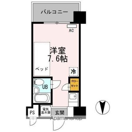 ベルハウス[1R/17.41m2]の間取図