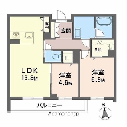 ミュルティプリエ[2LDK/62.48m2]の間取図