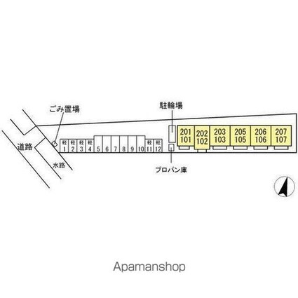 アイディール[1LDK/44.28m2]の配置図