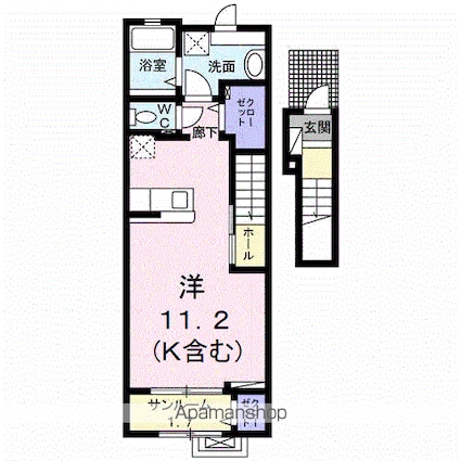 プリンシパール　滝[1R/40.94m2]の間取図