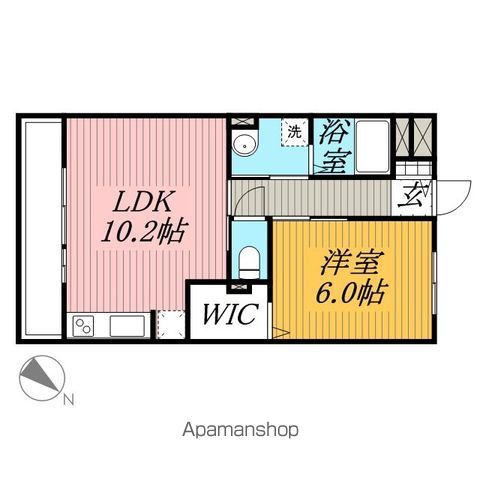 レジデンス・デュオ 206 ｜ 千葉県千葉市稲毛区作草部町1024-1（賃貸アパート1LDK・2階・40.87㎡） その2