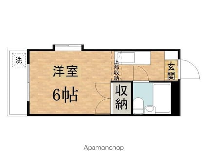 ストークマンション小礒２[1R/17.41m2]の間取図