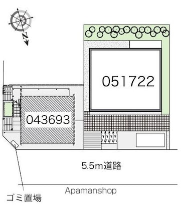 レオパレスウィステリア　Ⅰ[1K/19.35m2]の配置図