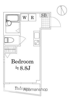 ＥＸＥ板橋ＷＥＳＴ[1R/19.09m2]の間取図