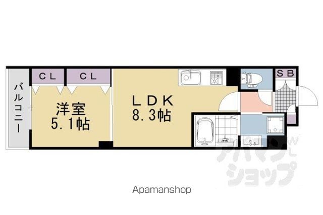 ラモーナ滝ノ町Iの間取り写真