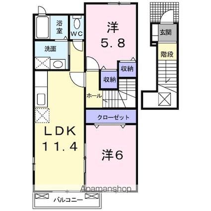パノラマ[2LDK/55.81m2]の間取図