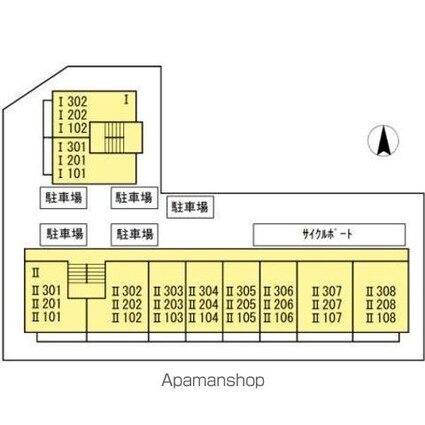 東京都杉並区井草２丁目[1K/26.71m2]の配置図