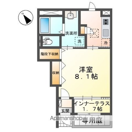 ＧＲＡＣＥＲＹ[1K/33.86m2]の間取図