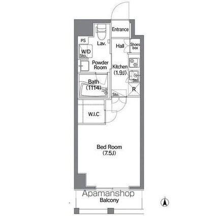 コンフォリア錦糸町ＤＥＵＸ[1K/25.6m2]の間取図