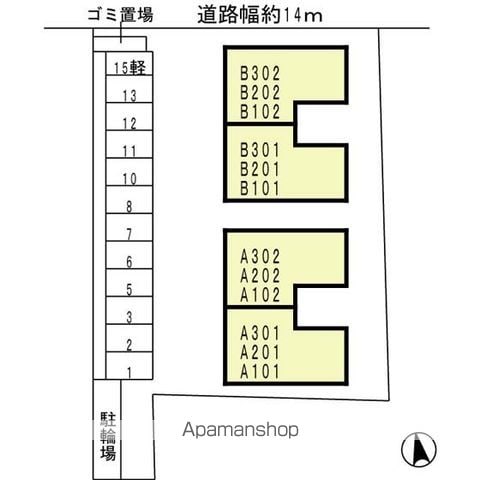 フラワーメゾン　Ａ棟 A101 ｜ 大阪府堺市北区南花田町115-4（賃貸アパート2LDK・1階・56.30㎡） その7