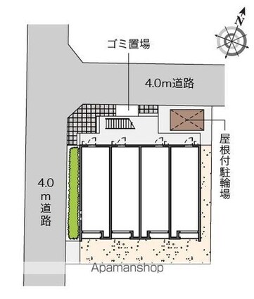クレイノｃｅｓｈｉｎ[1K/24.41m2]の配置図