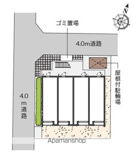 クレイノｃｅｓｈｉｎ[1K/24.41m2]の配置図