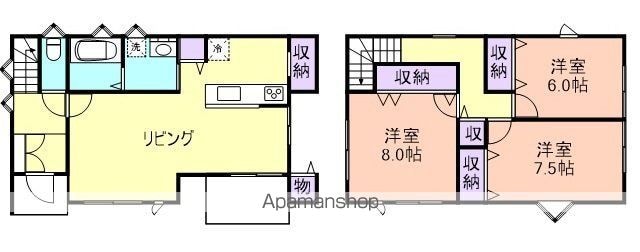 和歌山県和歌山市北出島[3LDK/97.7m2]の間取図
