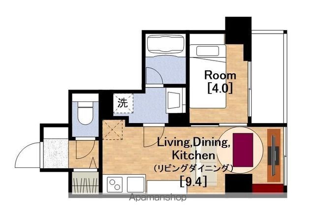 ローズコーポ堺筋本町の間取り写真
