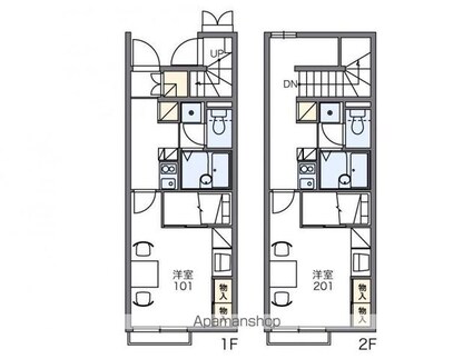 レオパレスソレアード国分寺[1K/23.61m2]の間取図