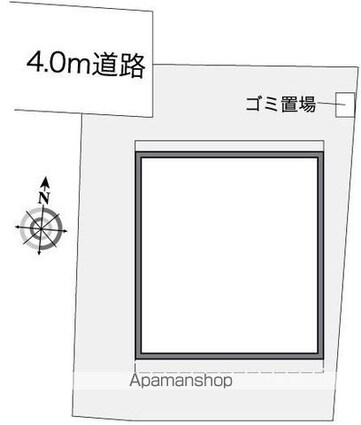 東京都練馬区田柄５丁目[1K/23.27m2]の配置図