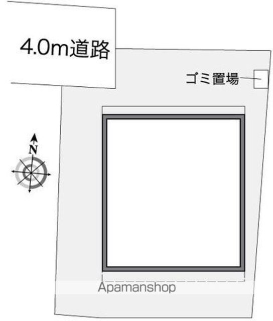 東京都練馬区田柄５丁目[1K/23.27m2]の配置図