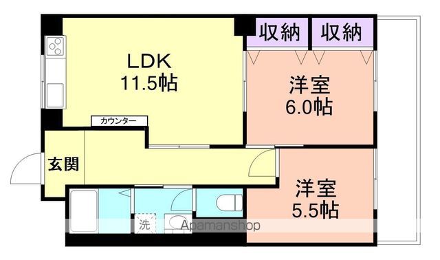 【ハイツカドゼンの間取り】