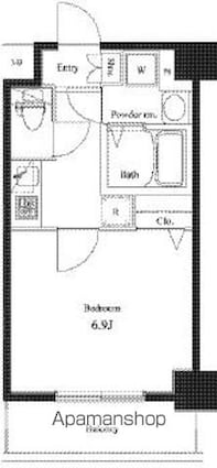 パレステュディオ神田ＥＡＳＴ[1K/23.25m2]の間取図