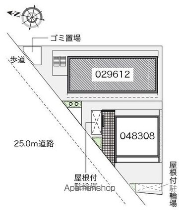 レオパレスＱＵＡＴＲＥ[1K/19.87m2]の配置図