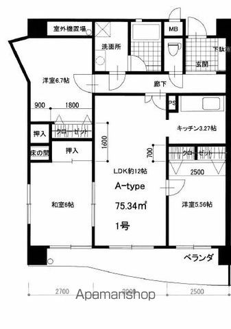 テングッド西新南の間取り写真
