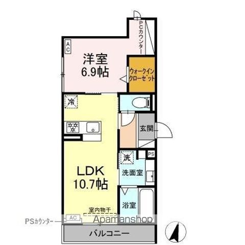 DーROOM徹明通の間取り写真