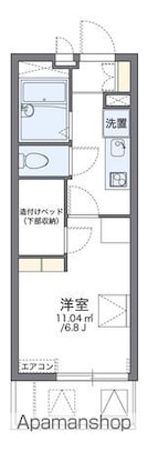 レオパレスプランドール八広[1K/19.87m2]の間取図