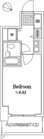 ライオンズプラザ本蓮沼[1K/18.7m2]の間取図