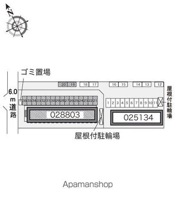レオパレスアークハイムⅡ[1K/31.05m2]の配置図