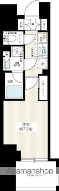 デュフレ南千住[1K/25.05m2]の間取図