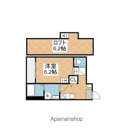 Ｒｅｓｉｄｅｎｃｅ　Ｉｍａｉｋｅ[1K/21.9m2]の間取図