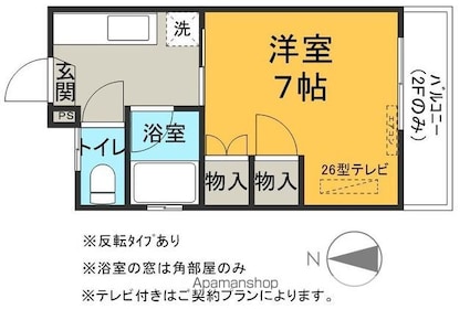 ハイツＳ．Ｔ．Ｙ（１－３号）[1K/23.1m2]の間取図