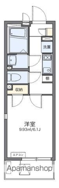 レオネクストシーエスハイムⅢ[1K/21.11m2]の間取図