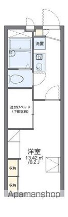 レオパレスメゾン太白[1K/22.35m2]の間取図
