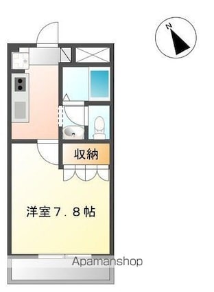 ＤＲＥＡＭ　ＴＯＷＮ　ＤＸ[1K/24.79m2]の間取図