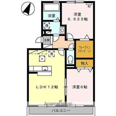 ロイヤルガーデン染地台 Aの間取り写真