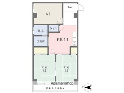 木屋町ホームズ[3K/52m2]の間取図