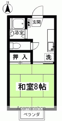 ペガサス館[1DK/29.75m2]の間取図