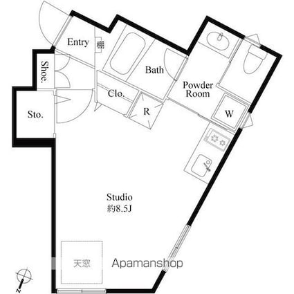 ネオハイム世田谷[1R/23.65m2]の間取図